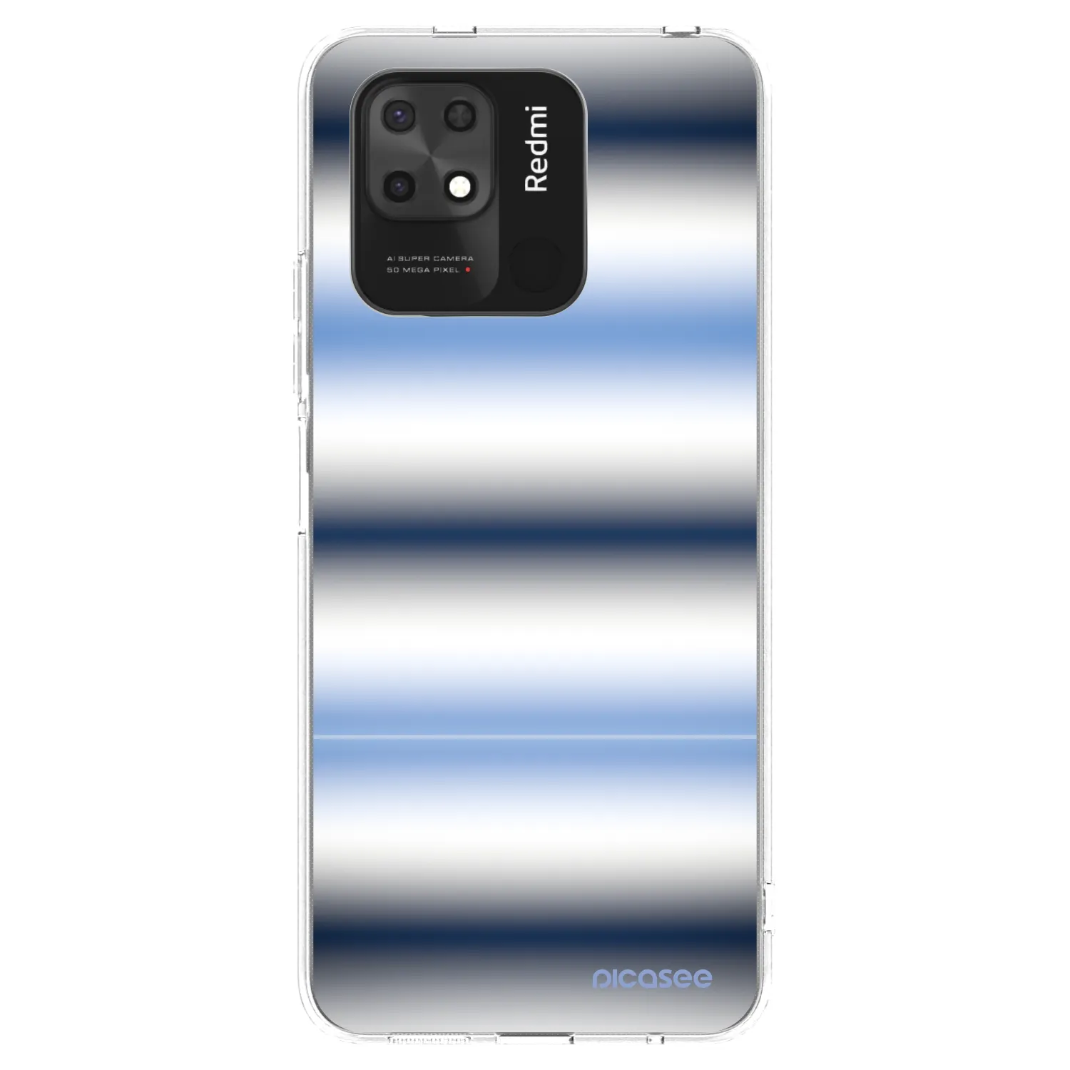 Picasee silikonowe przeźroczyste etui na Xiaomi Redmi 10C - Static Lines