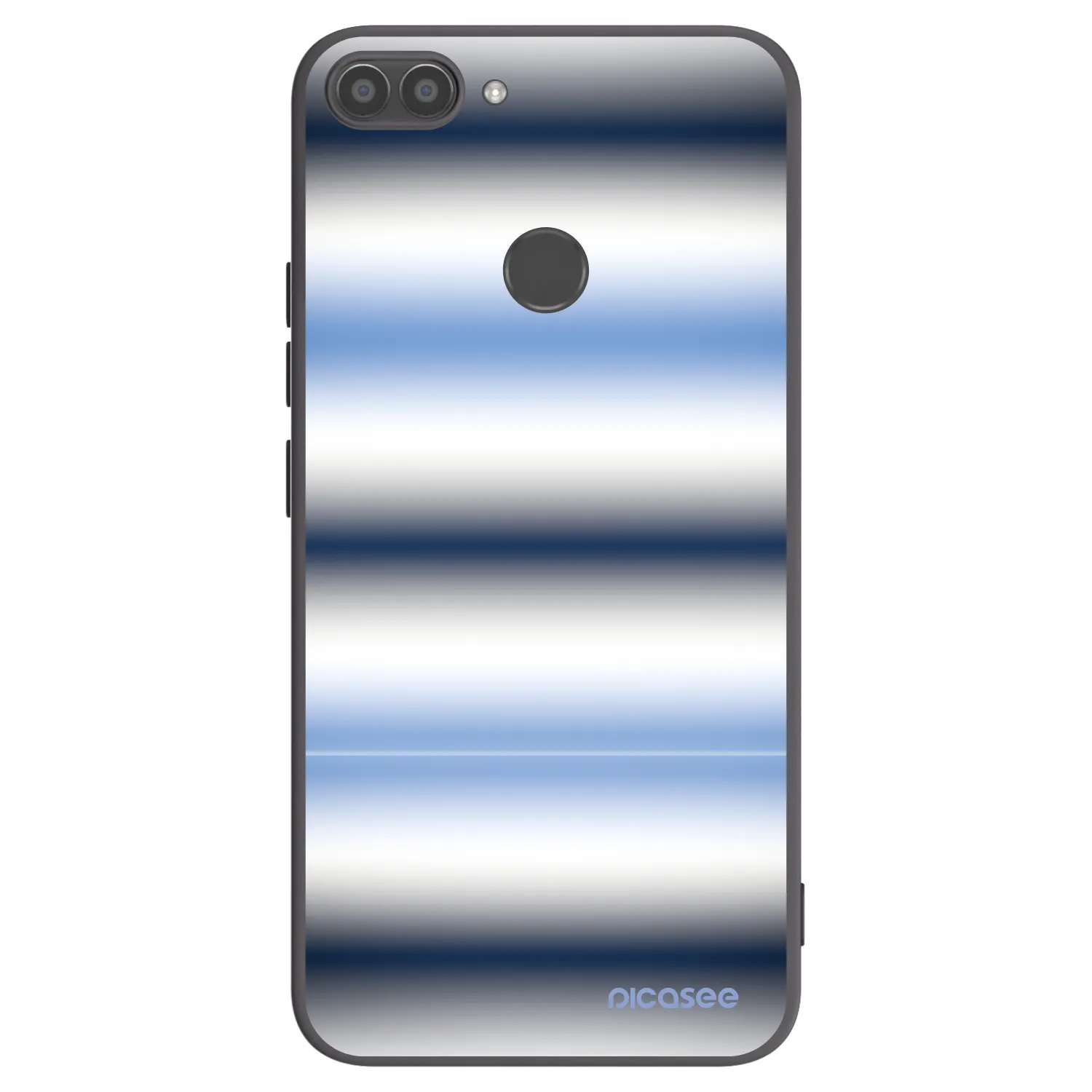 Picasee silikonowe czarne etui na Huawei P Smart - Static Lines