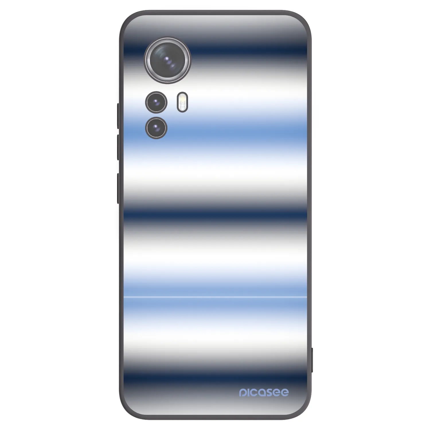 Picasee silikonowe czarne etui na Xiaomi 12X - Static Lines