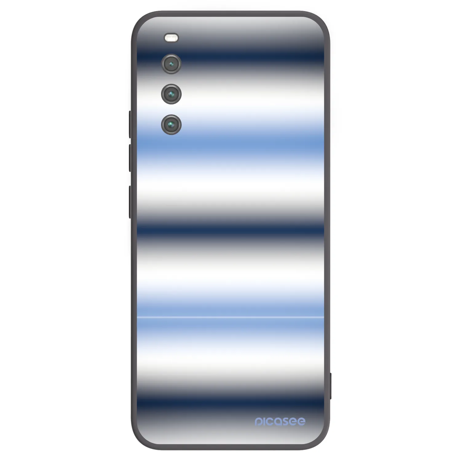 Picasee silikonowe czarne etui na Sony Xperia 10 IV 5G - Static Lines