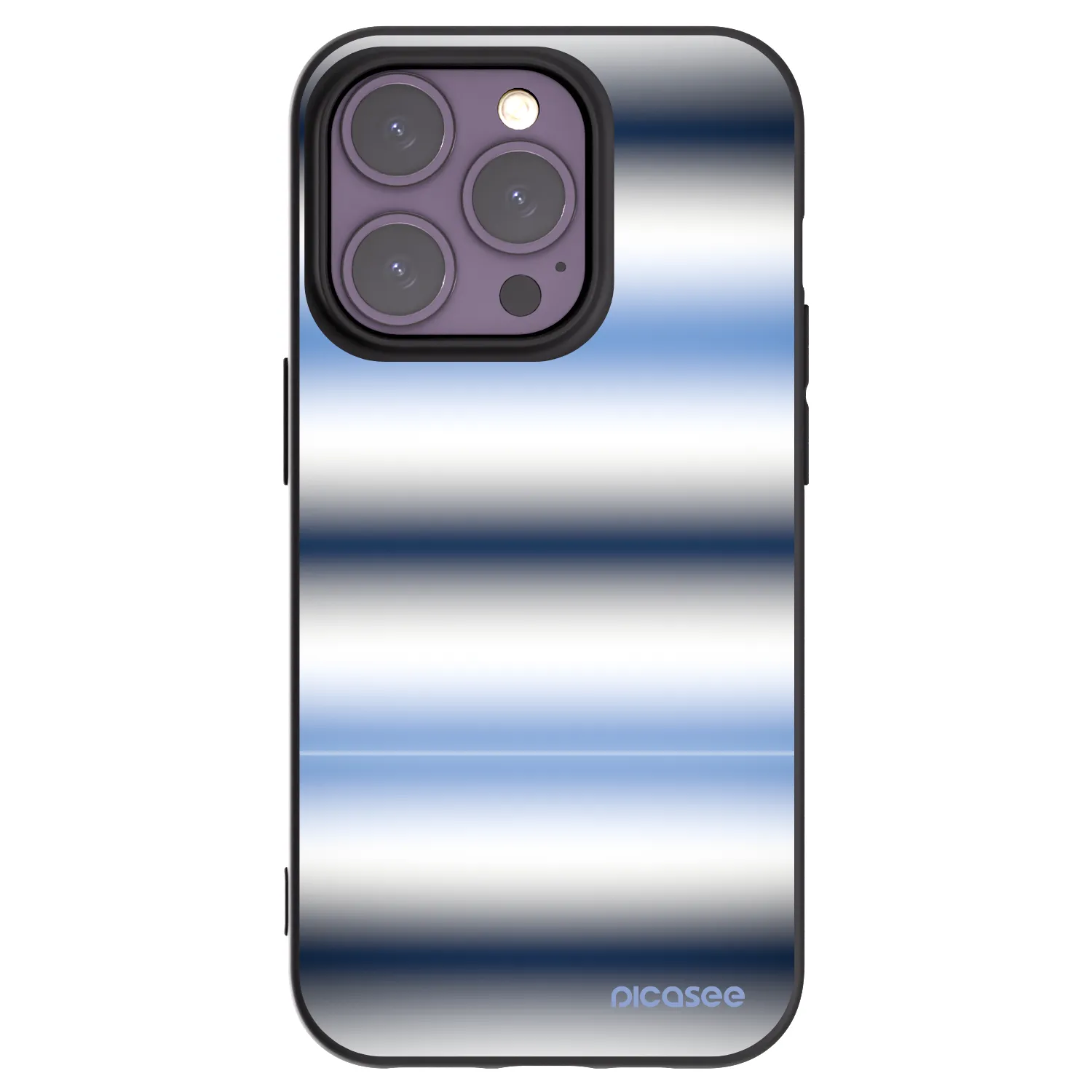 Picasee silikonowe czarne etui na Apple iPhone 14 Pro - Static Lines