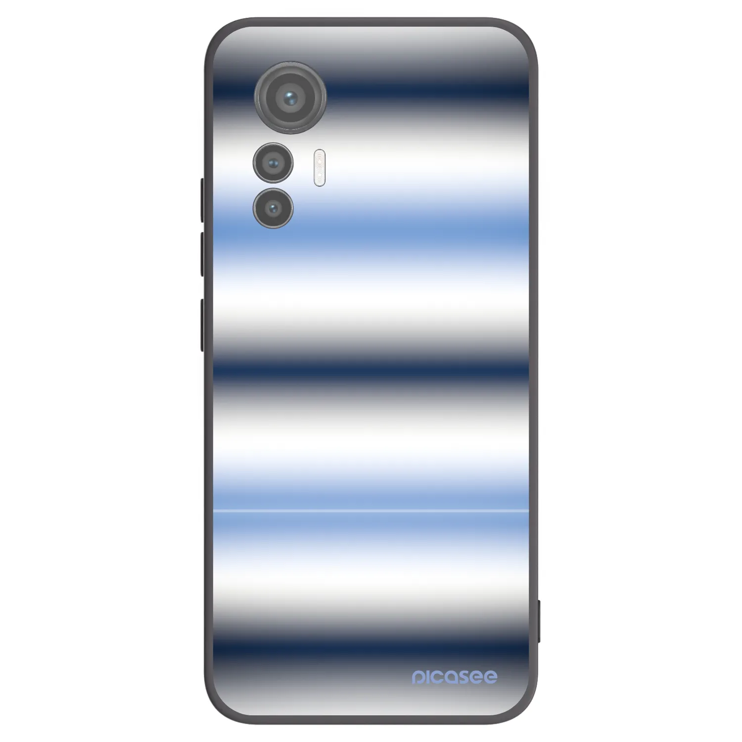 Picasee silikonowe czarne etui na Xiaomi 12 Lite - Static Lines