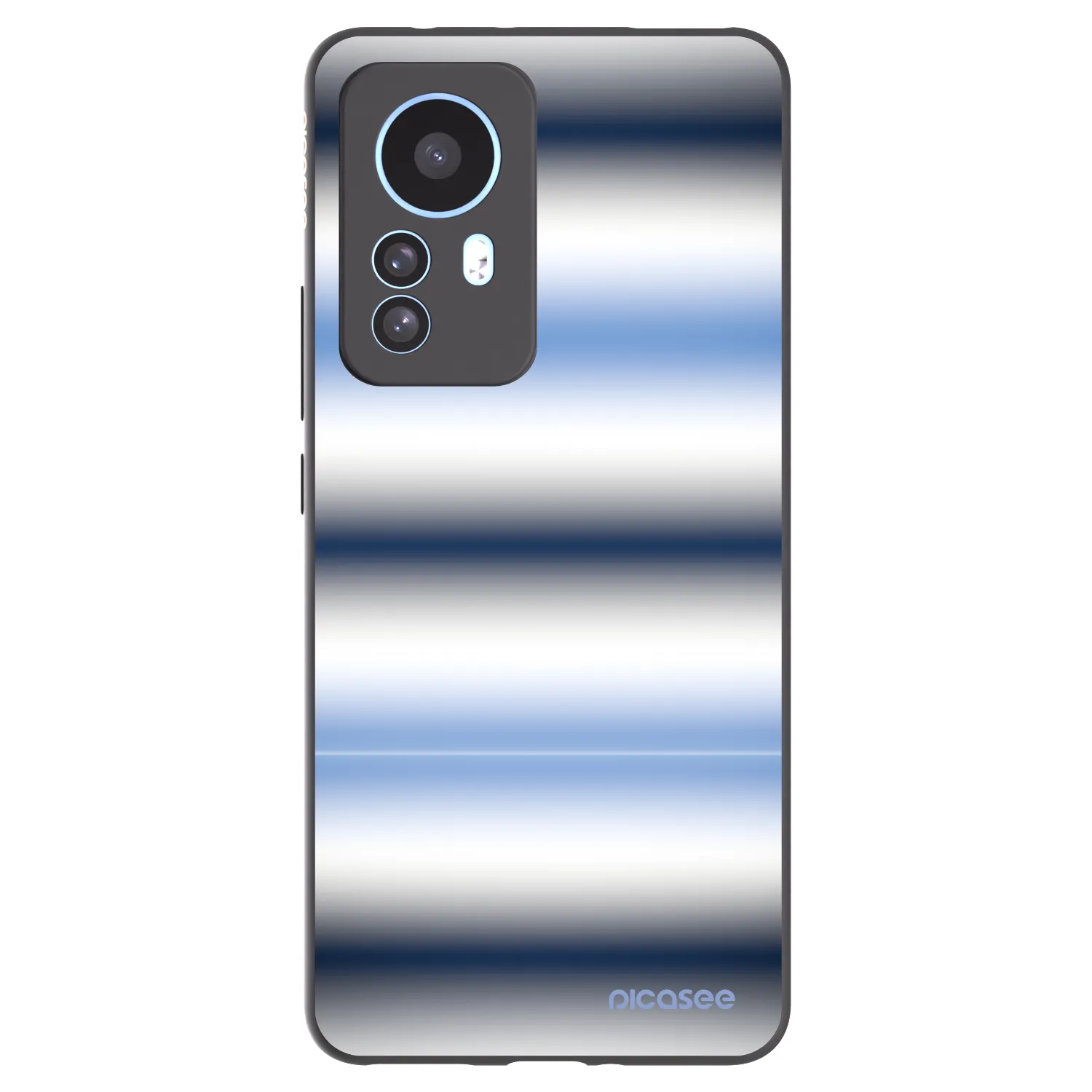 Picasee silikonowe czarne etui na Xiaomi 12T Pro - Static Lines