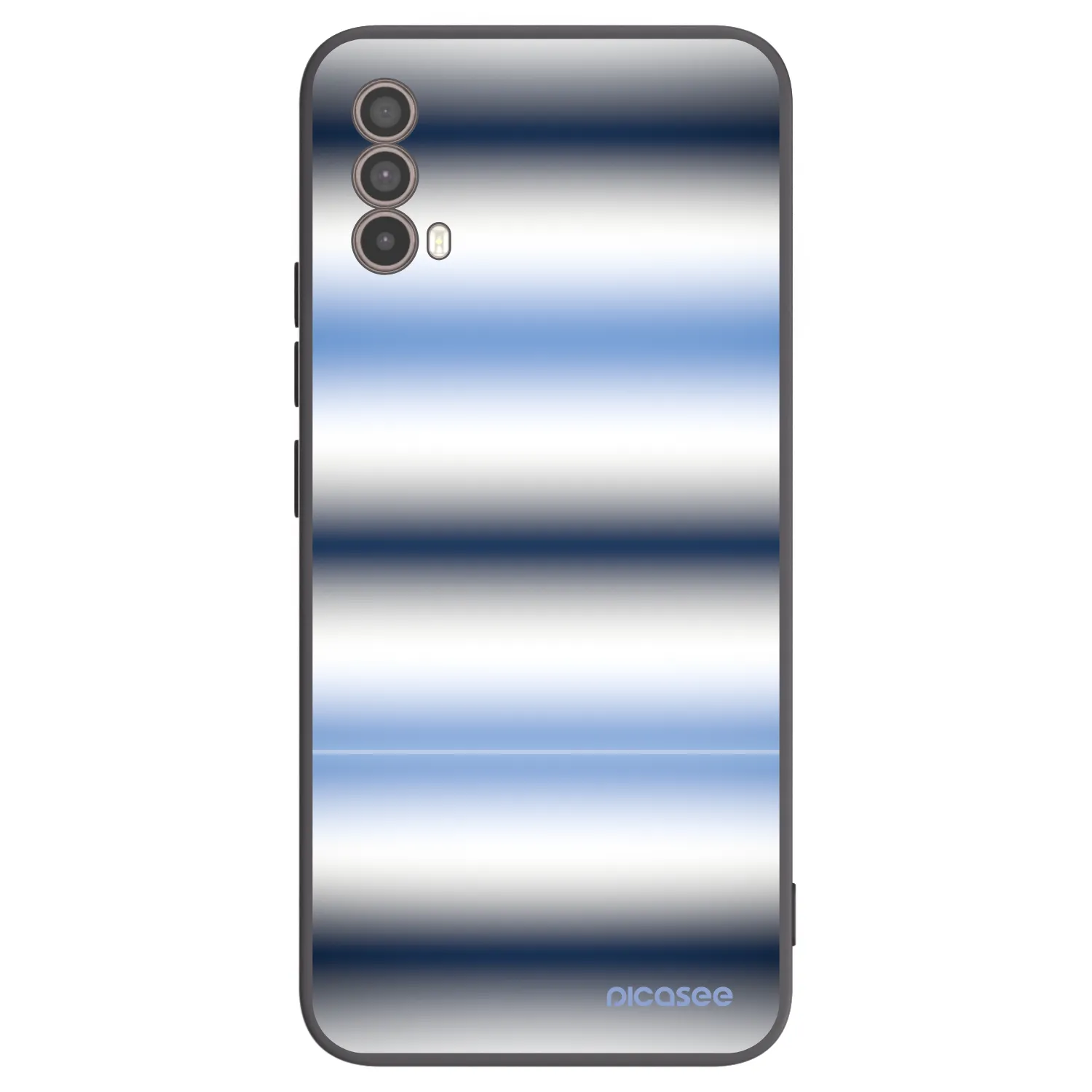 Picasee silikonowe czarne etui na Motorola Moto E40 - Static Lines