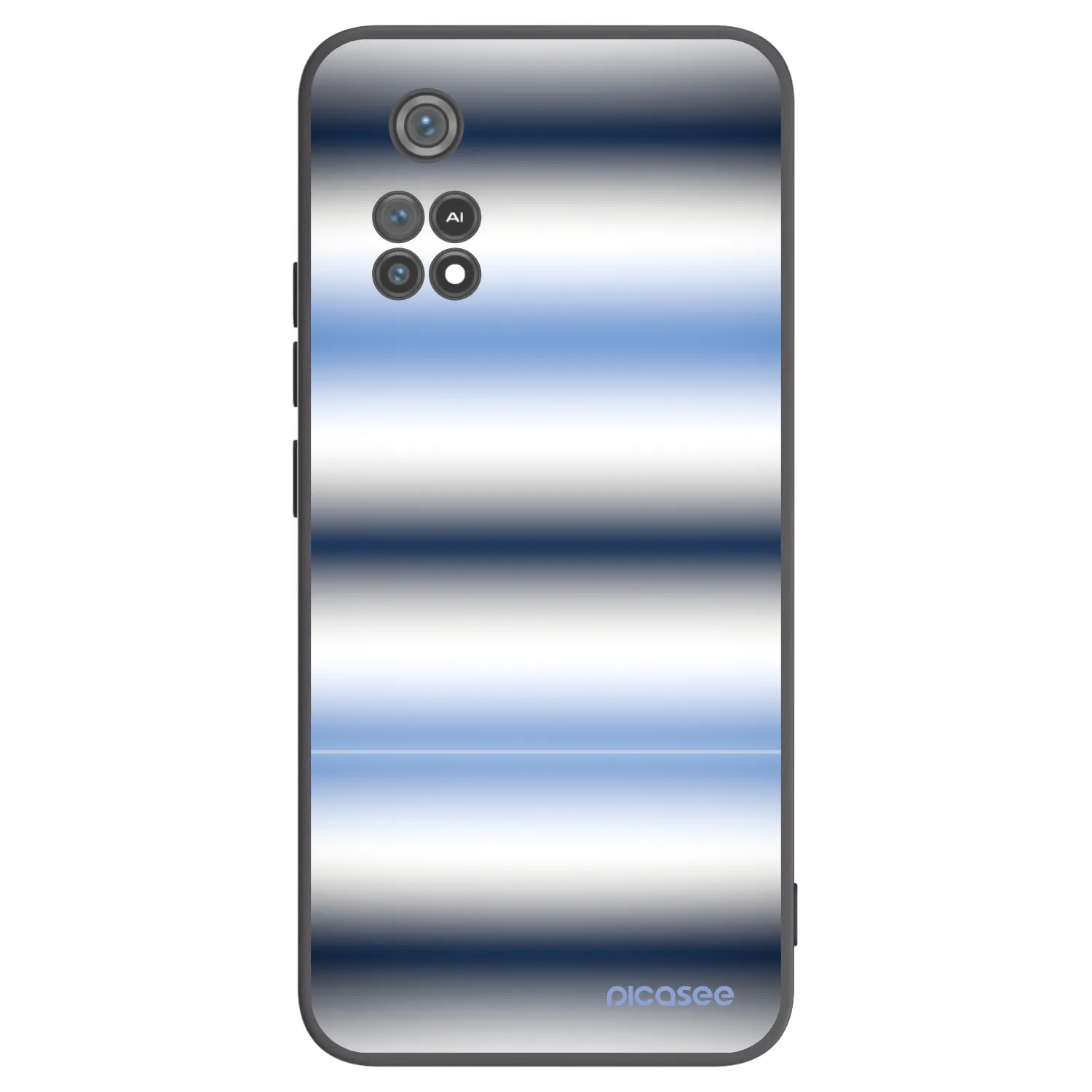 Picasee silikonowe czarne etui na Xiaomi Poco M4 Pro - Static Lines