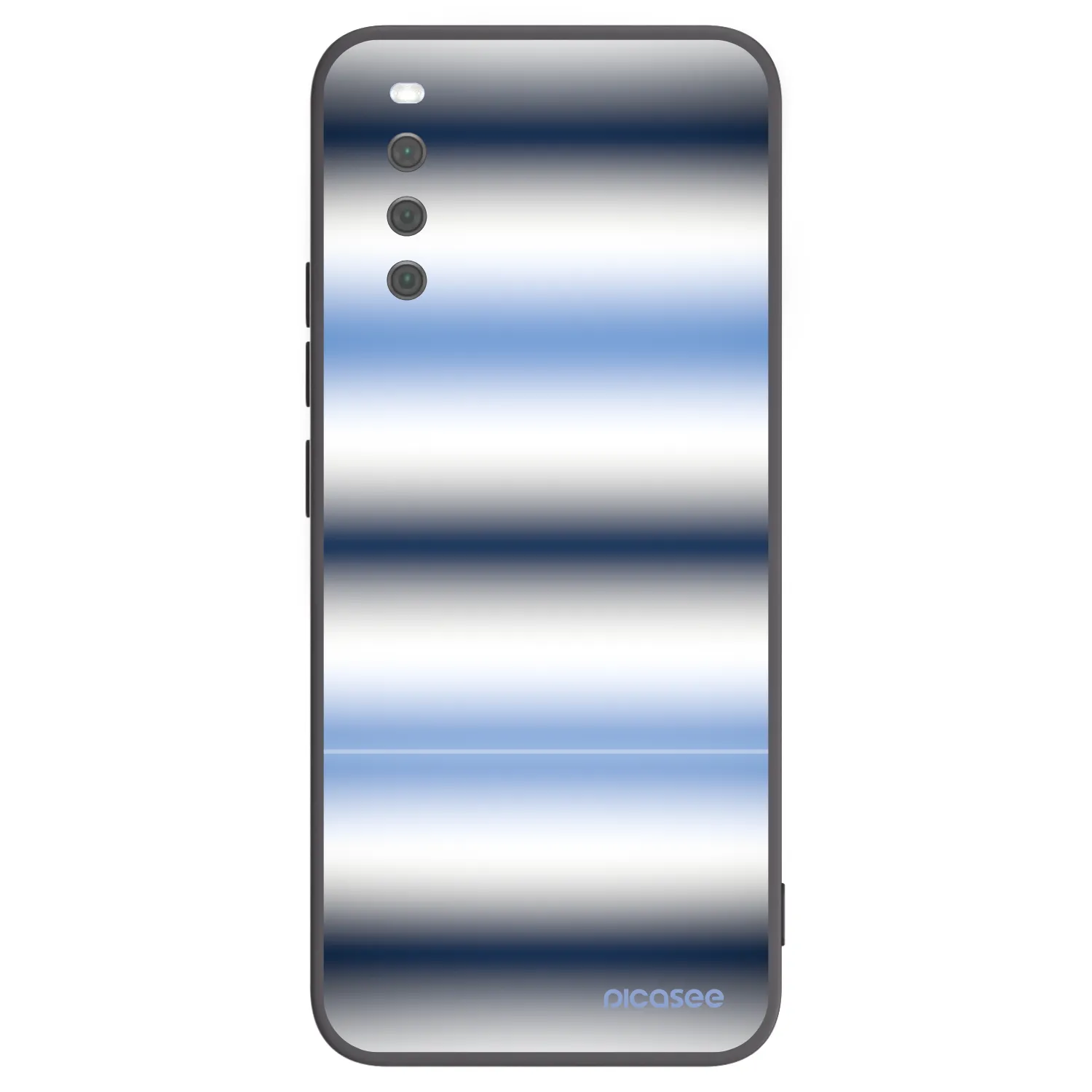 Picasee silikonowe czarne etui na Sony Xperia 10 III - Static Lines