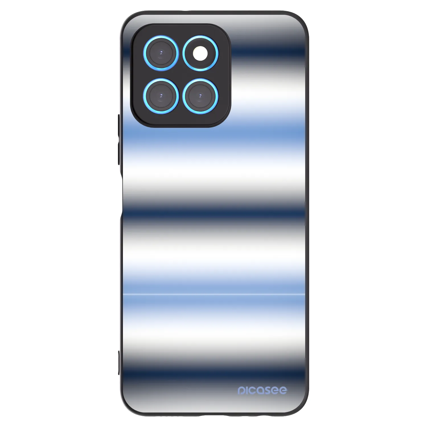 Picasee silikonowe czarne etui na Honor X6 - Static Lines