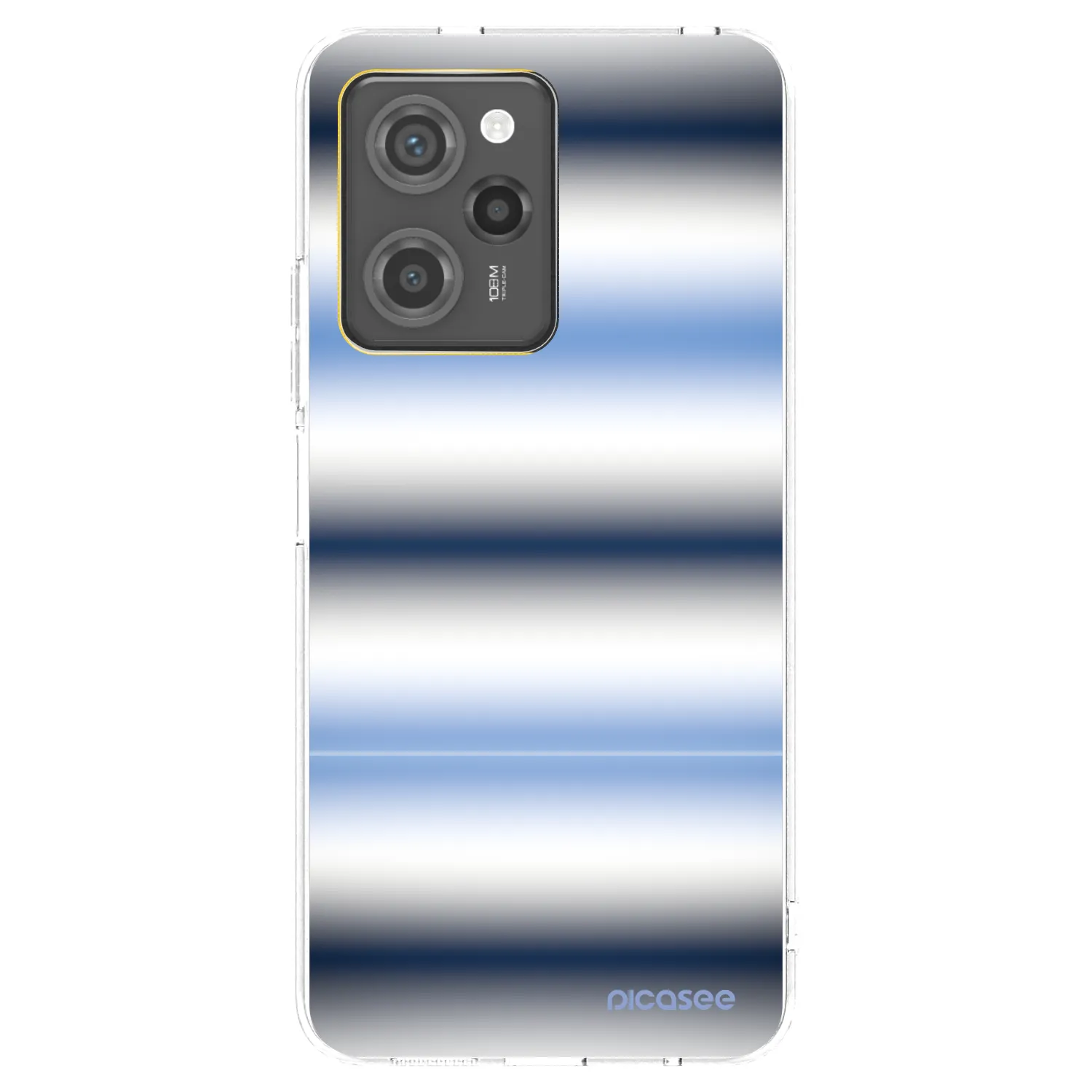 Picasee silikonowe czarne etui na Xiaomi Poco X5 Pro - Static Lines