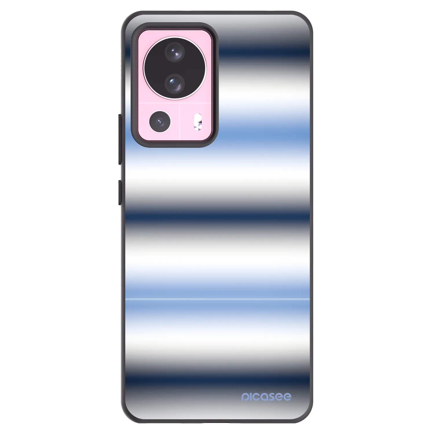 Picasee silikonowe czarne etui na Xiaomi 13 Lite - Static Lines