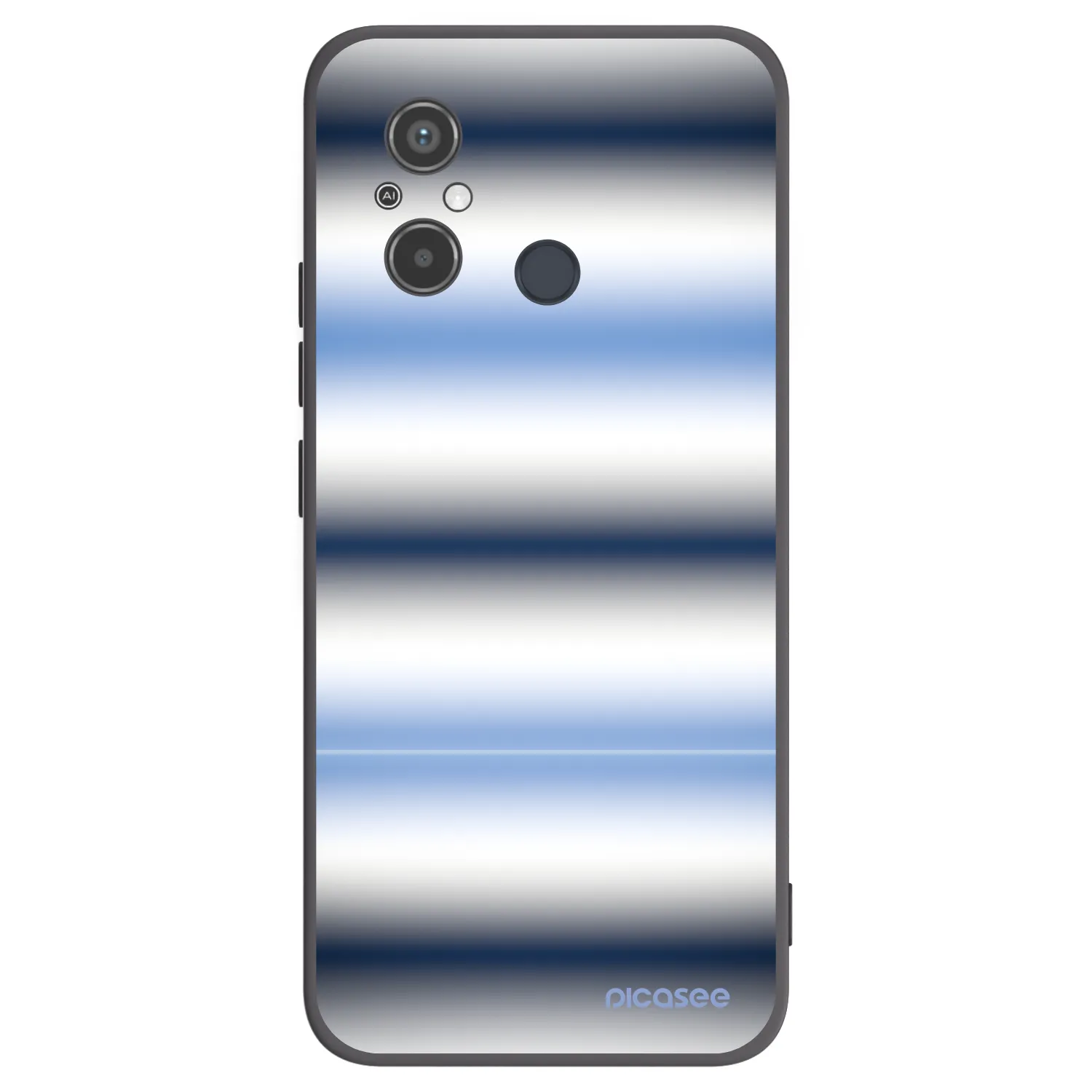 Picasee silikonowe czarne etui na Xiaomi Redmi 12C - Static Lines