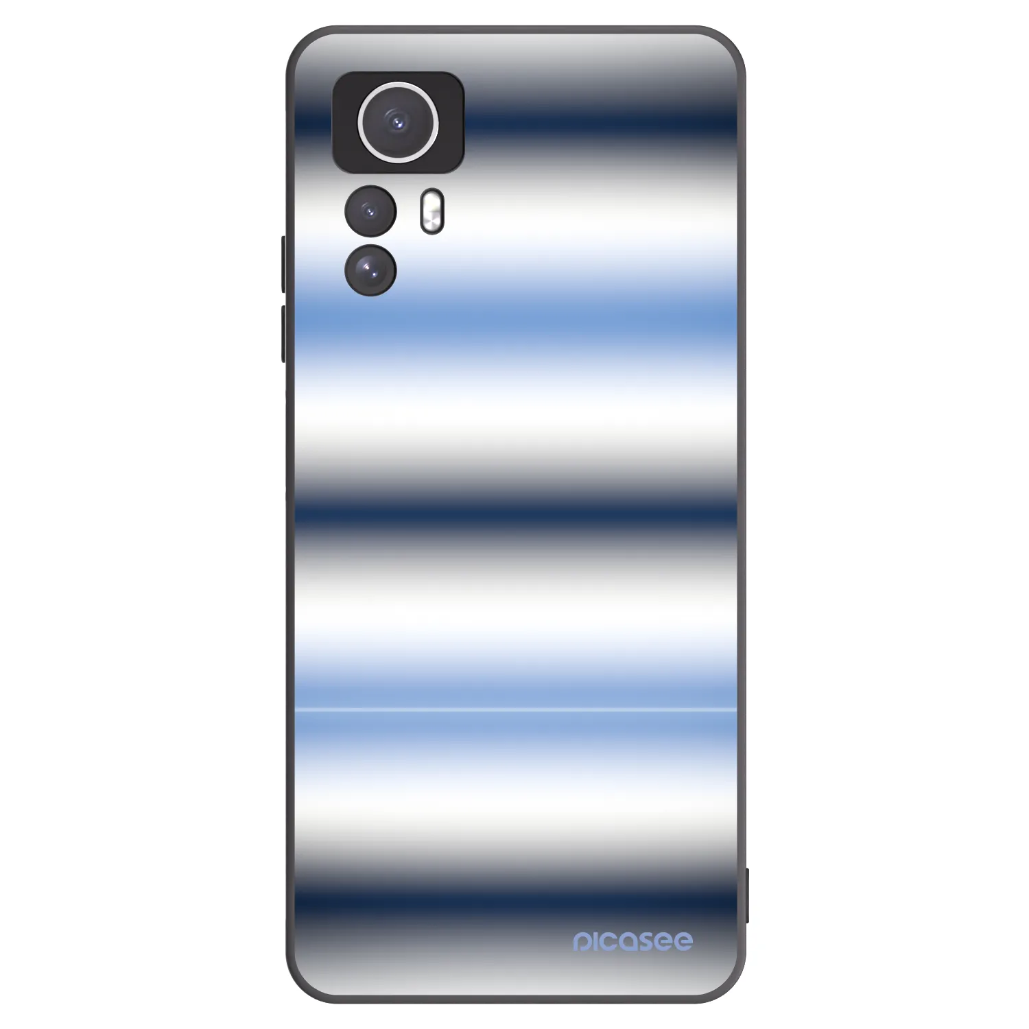 Picasee silikonowe czarne etui na Xiaomi Redmi Note 12S - Static Lines