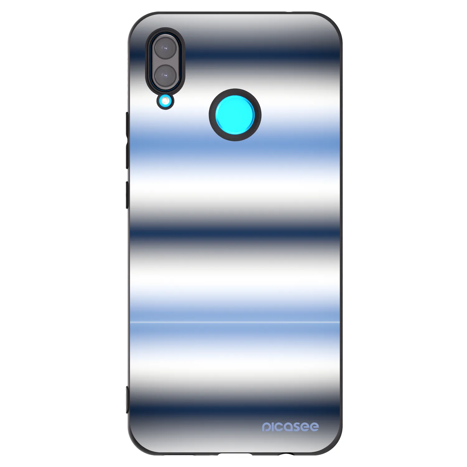Picasee silikonowe czarne etui na Huawei Nova 3 - Static Lines