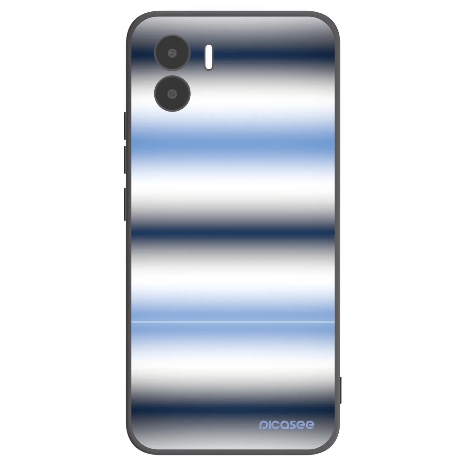 Picasee silikonowe czarne etui na Xiaomi Redmi A2 - Static Lines