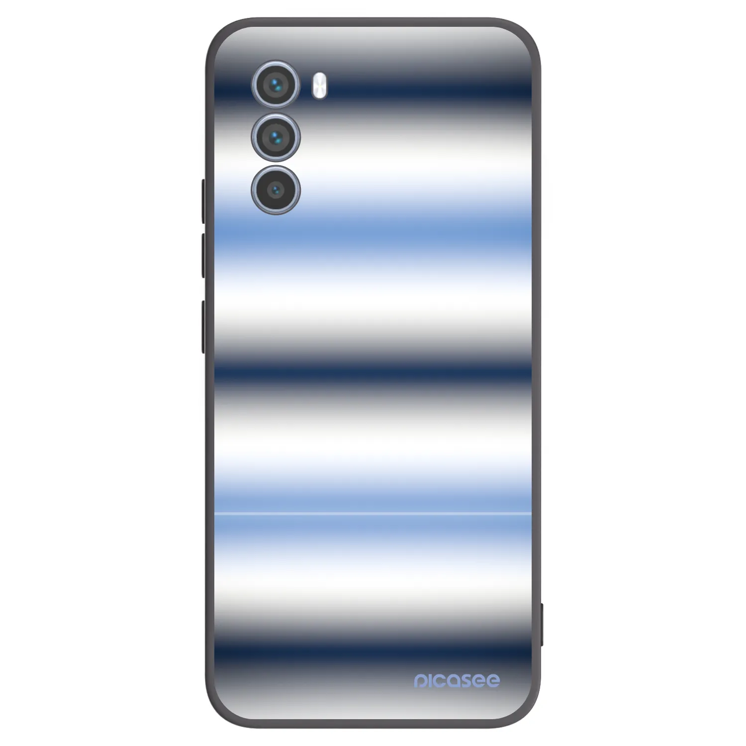 Picasee silikonowe czarne etui na Motorola Moto G62 - Static Lines