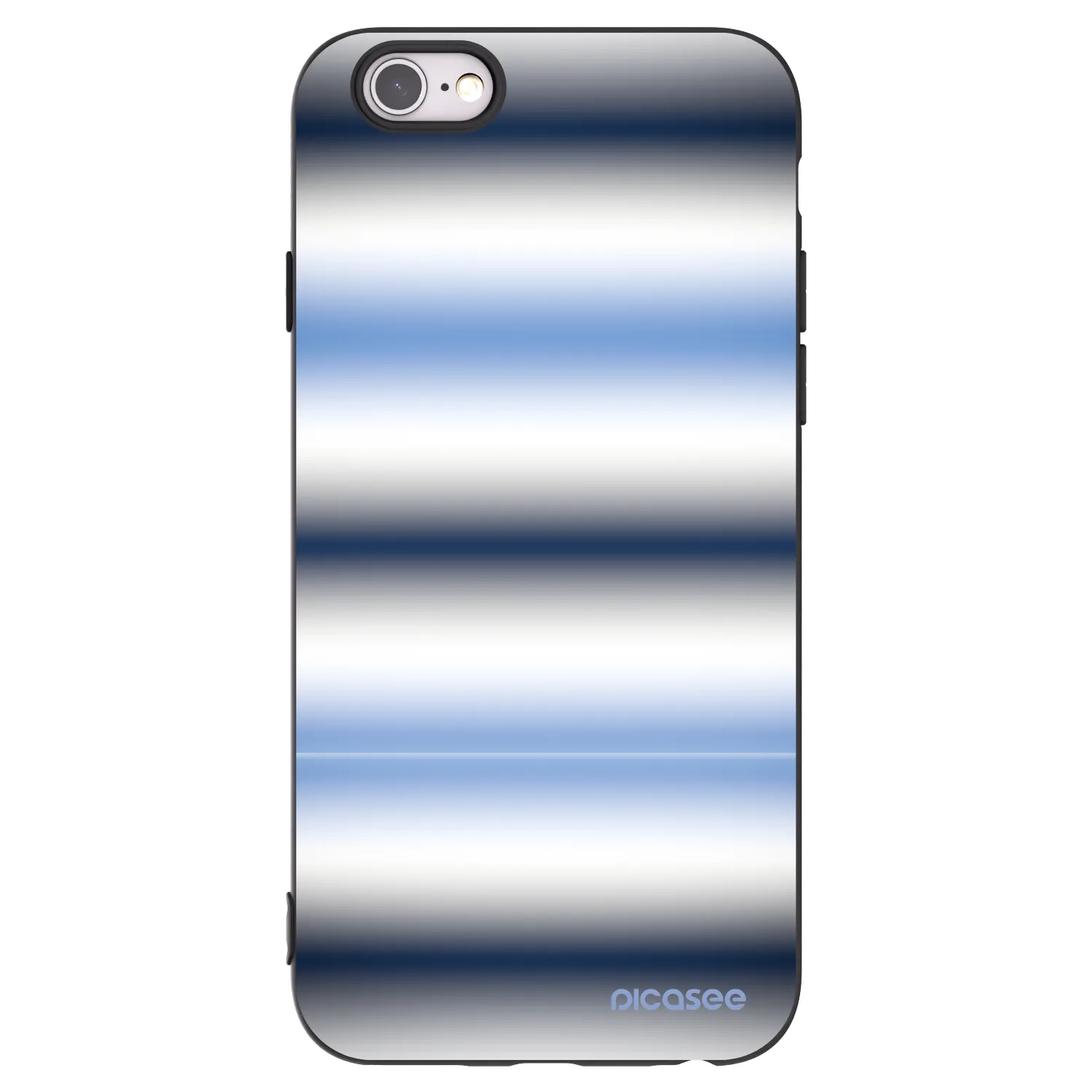 Picasee silikonowe czarne etui na Apple iPhone 6/6S - Static Lines