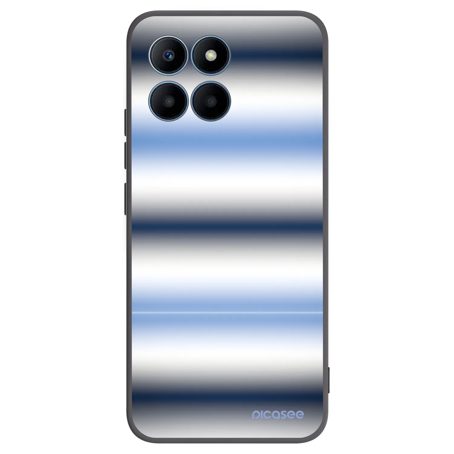 Picasee silikonowe czarne etui na Honor 70 Lite - Static Lines