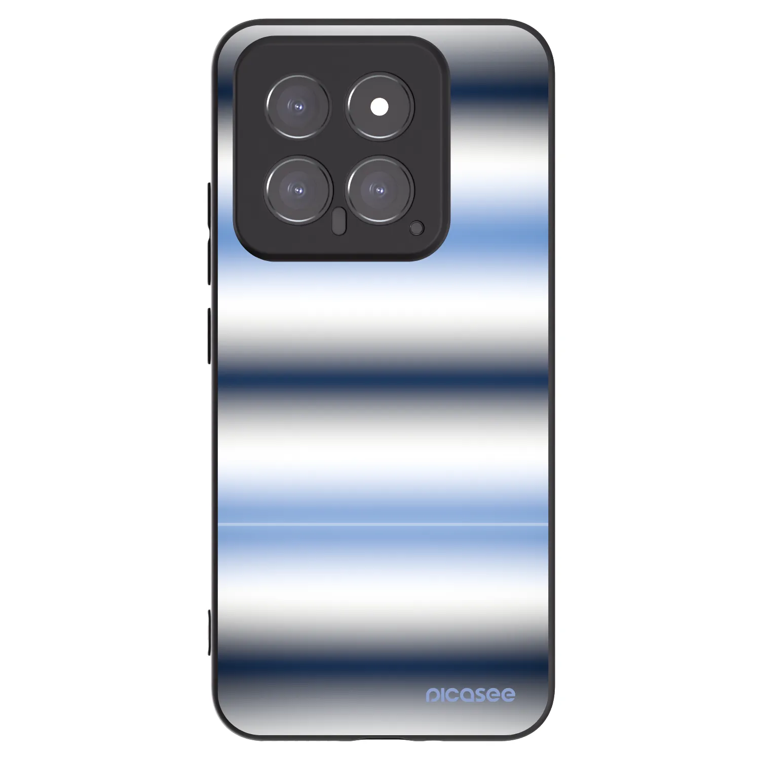 Picasee silikonowe czarne etui na Xiaomi 14 - Static Lines