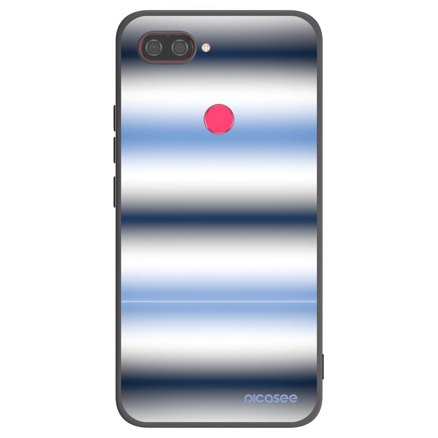 Picasee silikonowe czarne etui na Xiaomi Mi 8 Lite - Static Lines