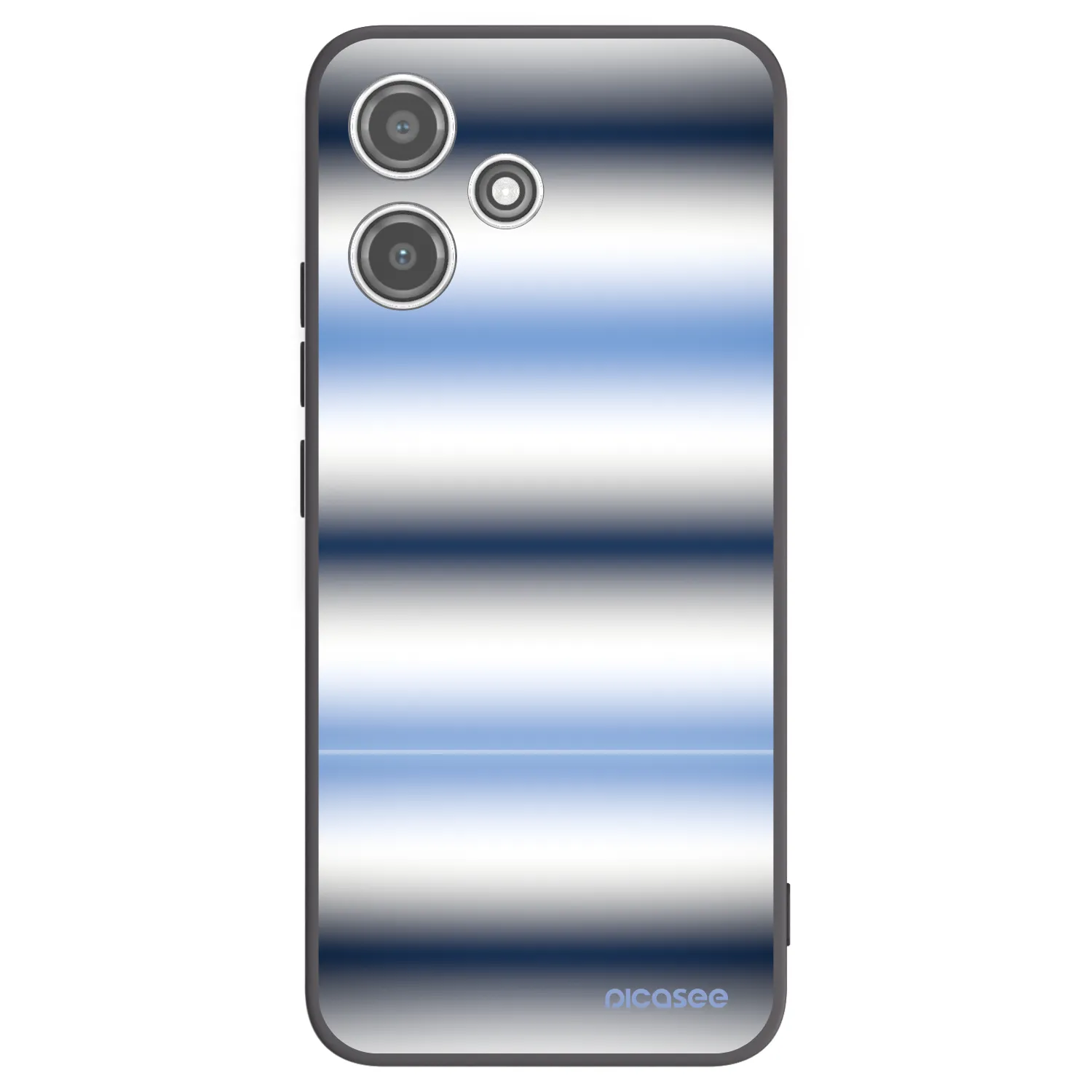 Picasee silikonowe czarne etui na Xiaomi Redmi 12 5G - Static Lines