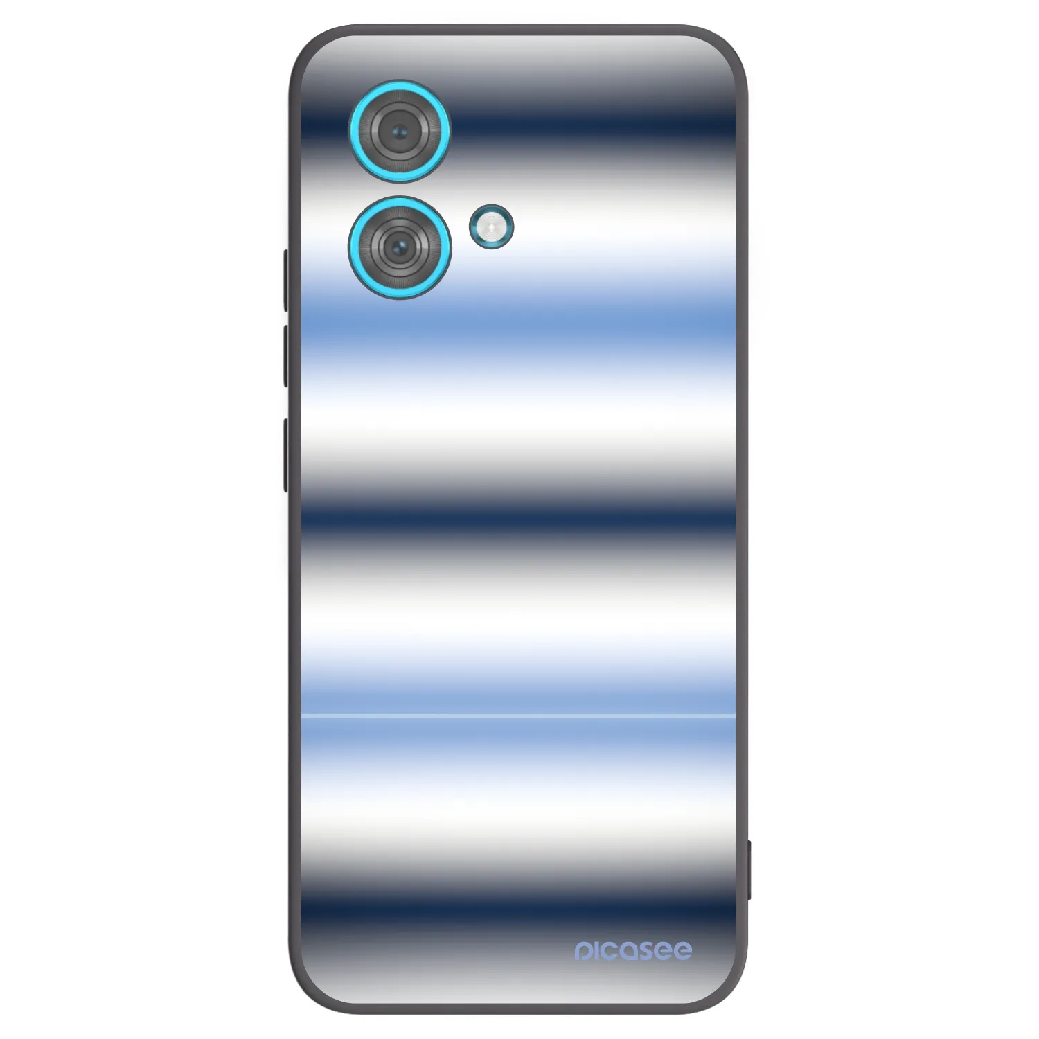 Picasee silikonowe czarne etui na Motorola Edge 40 Neo - Static Lines