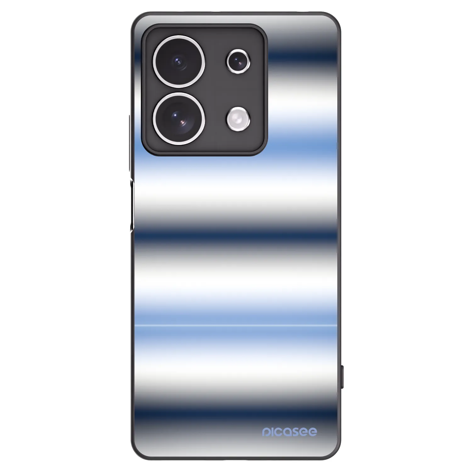 Picasee silikonowe czarne etui na Xiaomi Redmi Note 13 4G - Static Lines