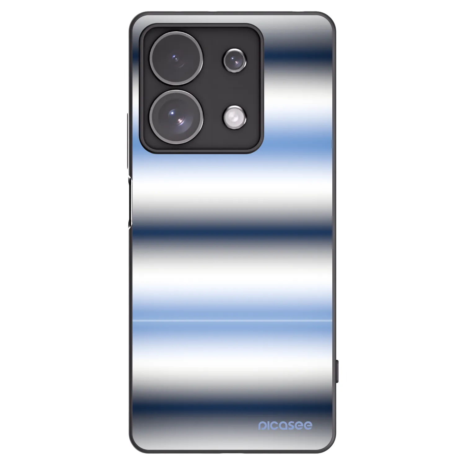 Picasee silikonowe czarne etui na Xiaomi Redmi Note 13 Pro 4G - Static Lines