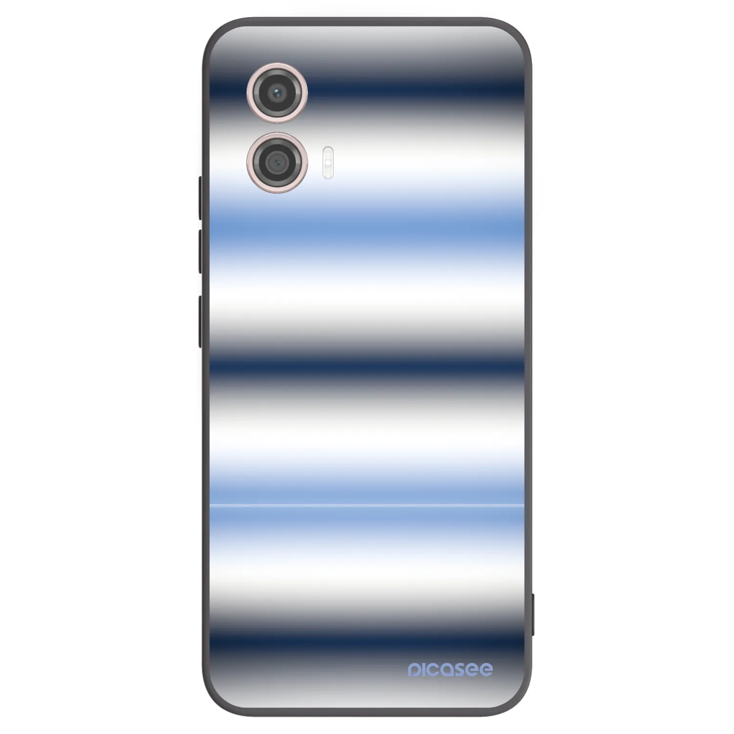 Picasee silikonowe czarne etui na Motorola Moto G53 5G - Static Lines