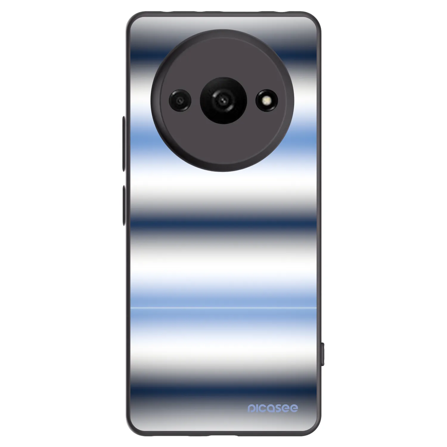 Picasee silikonowe czarne etui na Xiaomi Redmi A3 - Static Lines