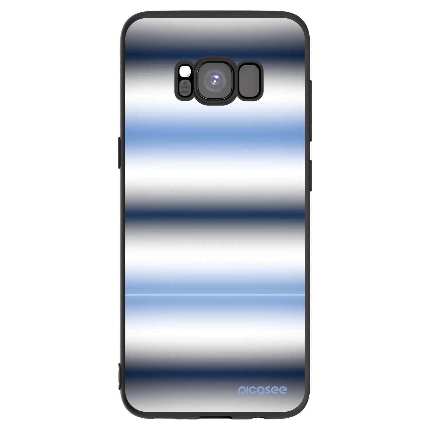 Picasee silikonowe czarne etui na Samsung Galaxy S8 G950F - Static Lines