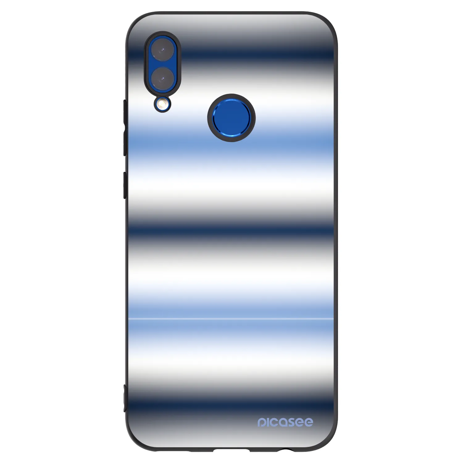 Picasee silikonowe czarne etui na Huawei P Smart 2019 - Static Lines