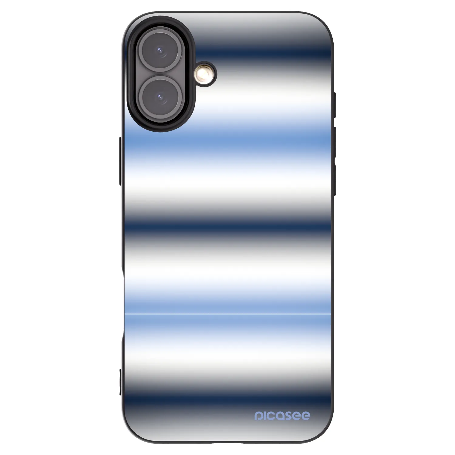Picasee silikonowe czarne etui na Apple iPhone 16 Plus - Static Lines