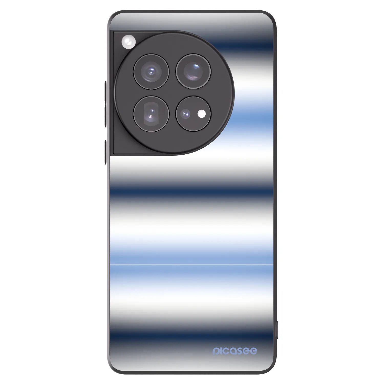 Picasee silikonowe czarne etui na OnePlus 12 5G - Static Lines