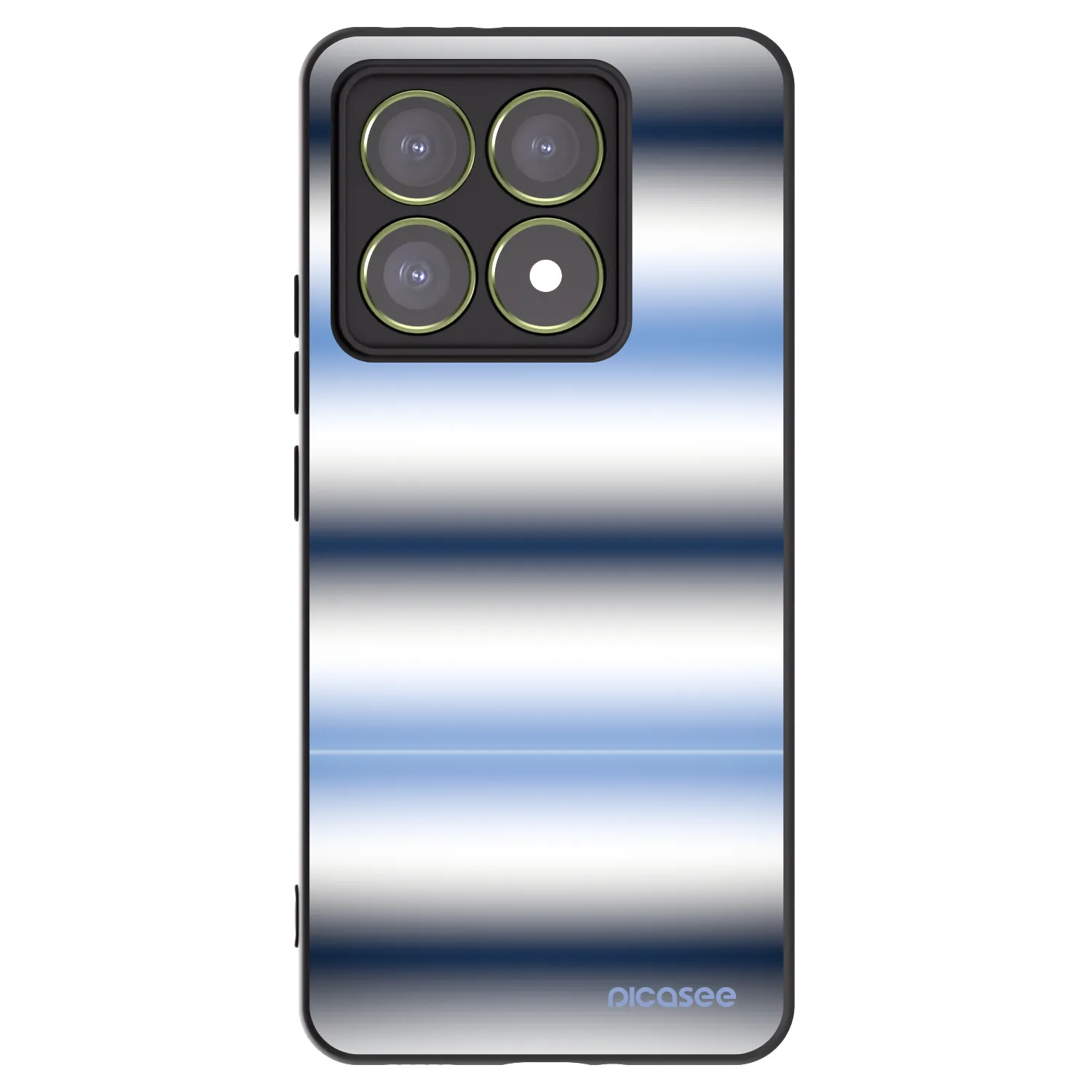 Picasee silikonowe czarne etui na Xiaomi 14T - Static Lines