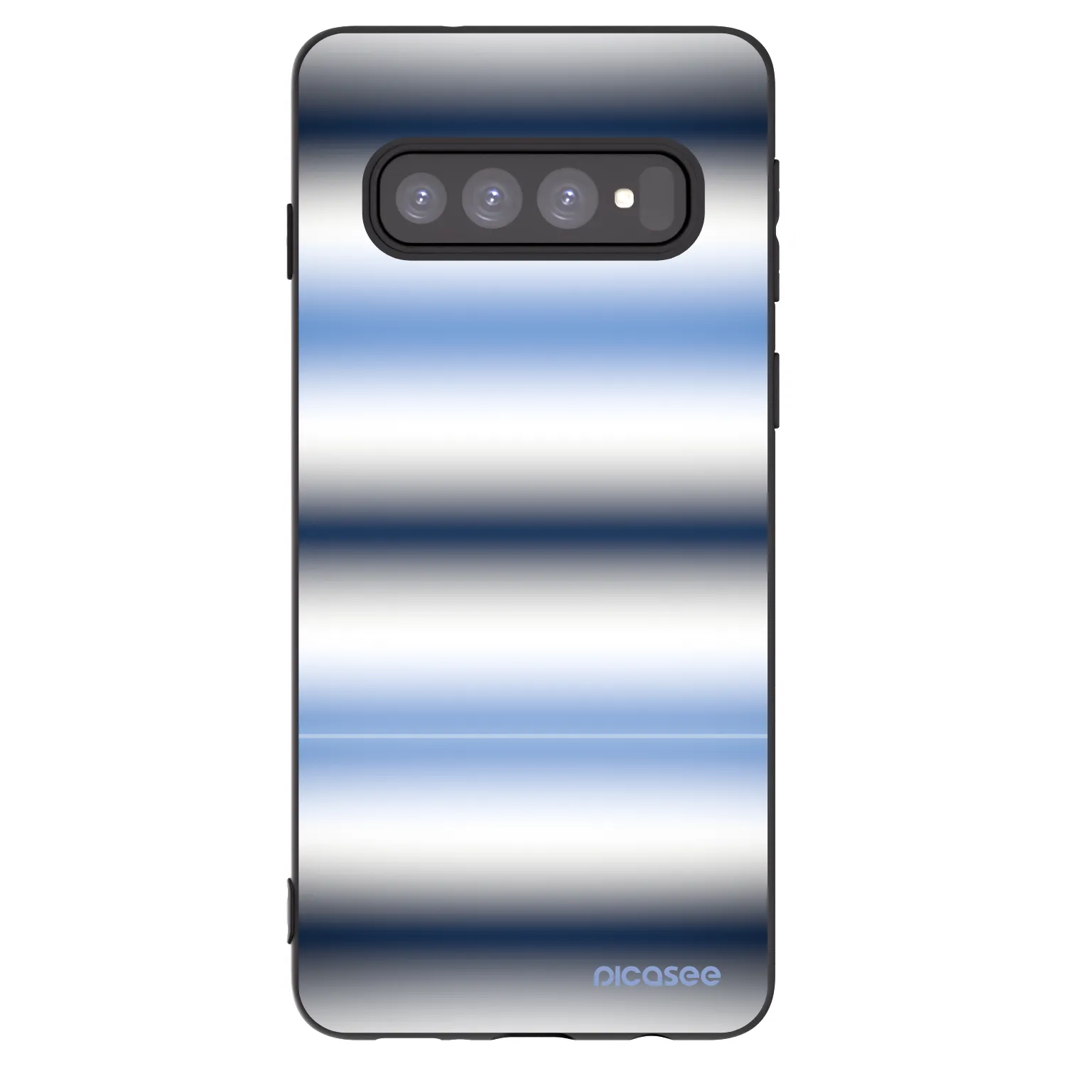 Picasee silikonowe czarne etui na Samsung Galaxy S10 G973 - Static Lines