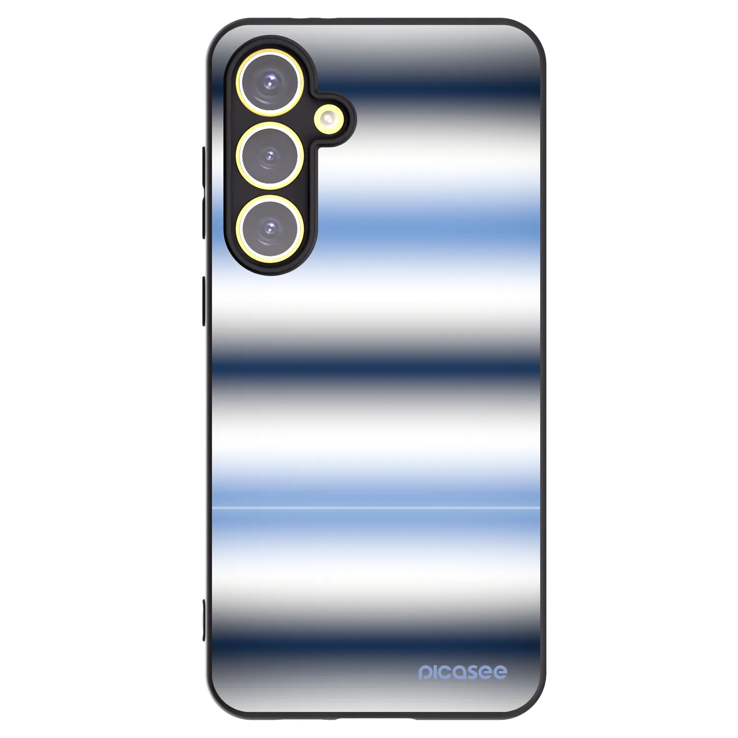 Picasee silikonowe czarne etui na Samsung Galaxy S24 FE S721B - Static Lines
