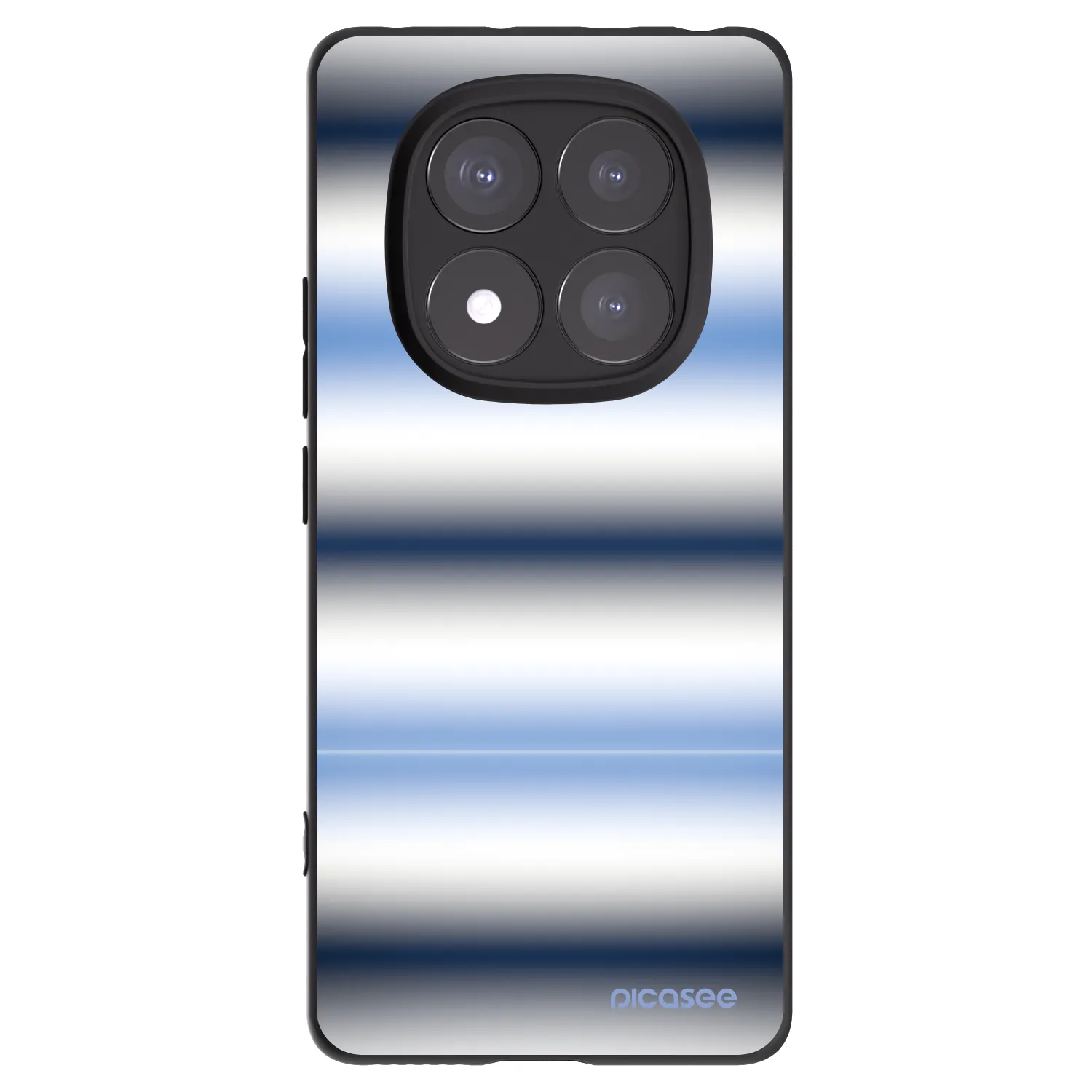 Picasee silikonowe czarne etui na Xiaomi Redmi Note 14 Pro+ 5G - Static Lines