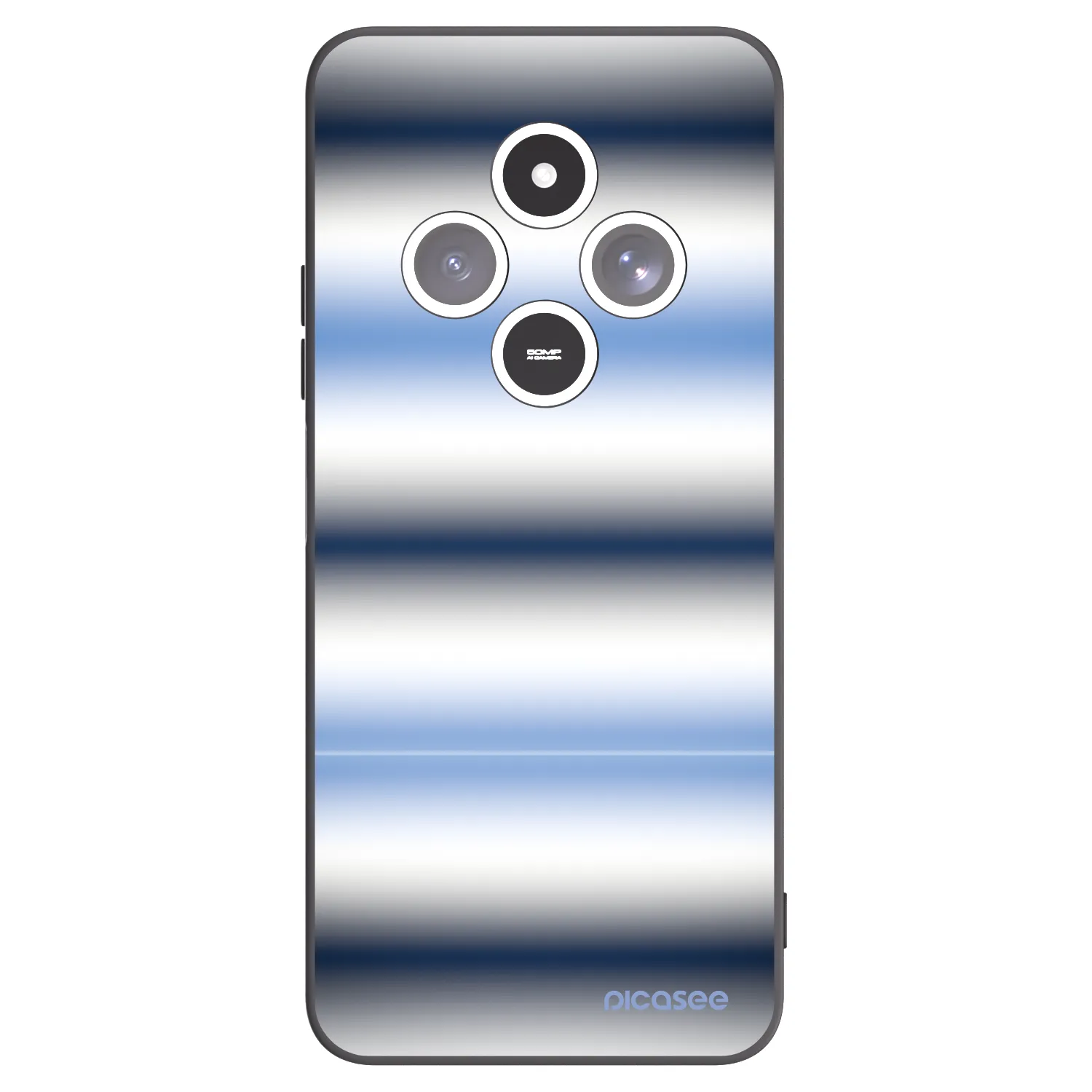 Picasee silikonowe czarne etui na Xiaomi Redmi 14C - Static Lines