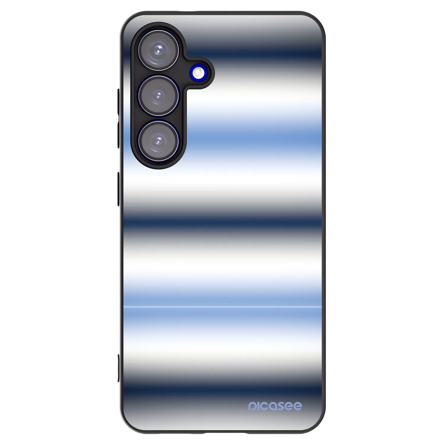 Picasee silikonowe czarne etui na Samsung Galaxy S25 5G - Static Lines