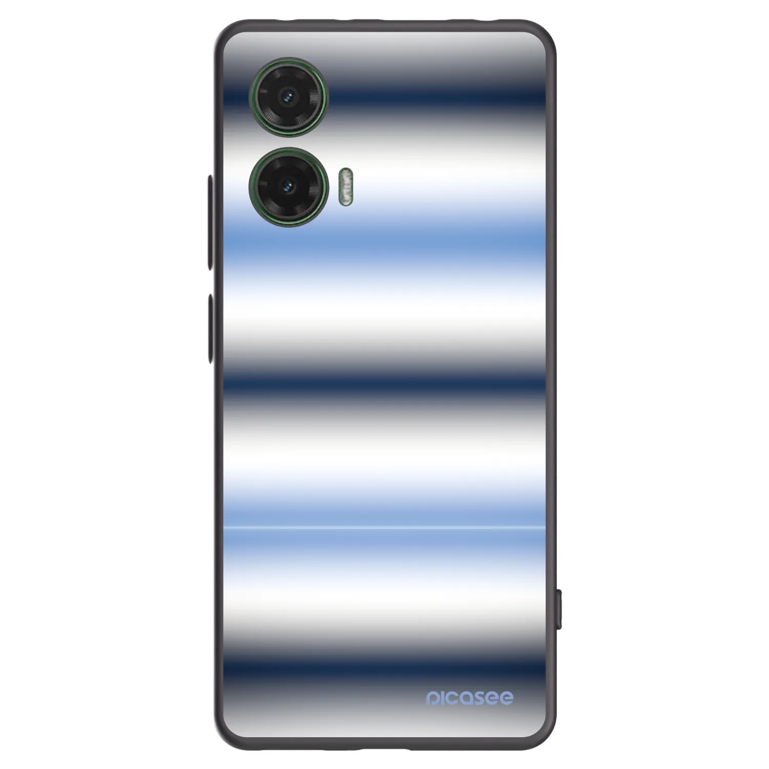 Picasee silikonowe czarne etui na Motorola Moto G35 5G - Static Lines