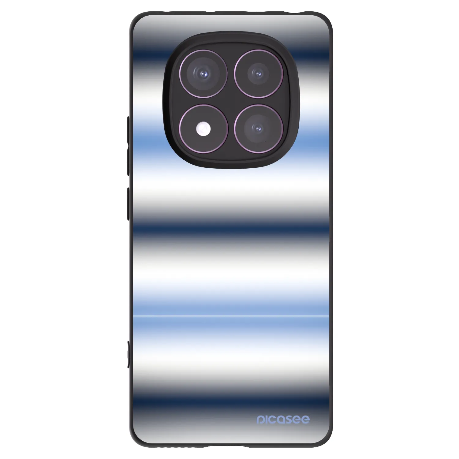 Picasee silikonowe czarne etui na Xiaomi Redmi Note 14 Pro 4G - Static Lines