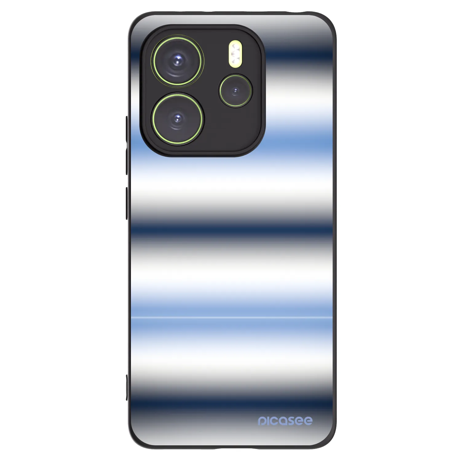 Picasee silikonowe czarne etui na Xiaomi Redmi Note 14 4G - Static Lines