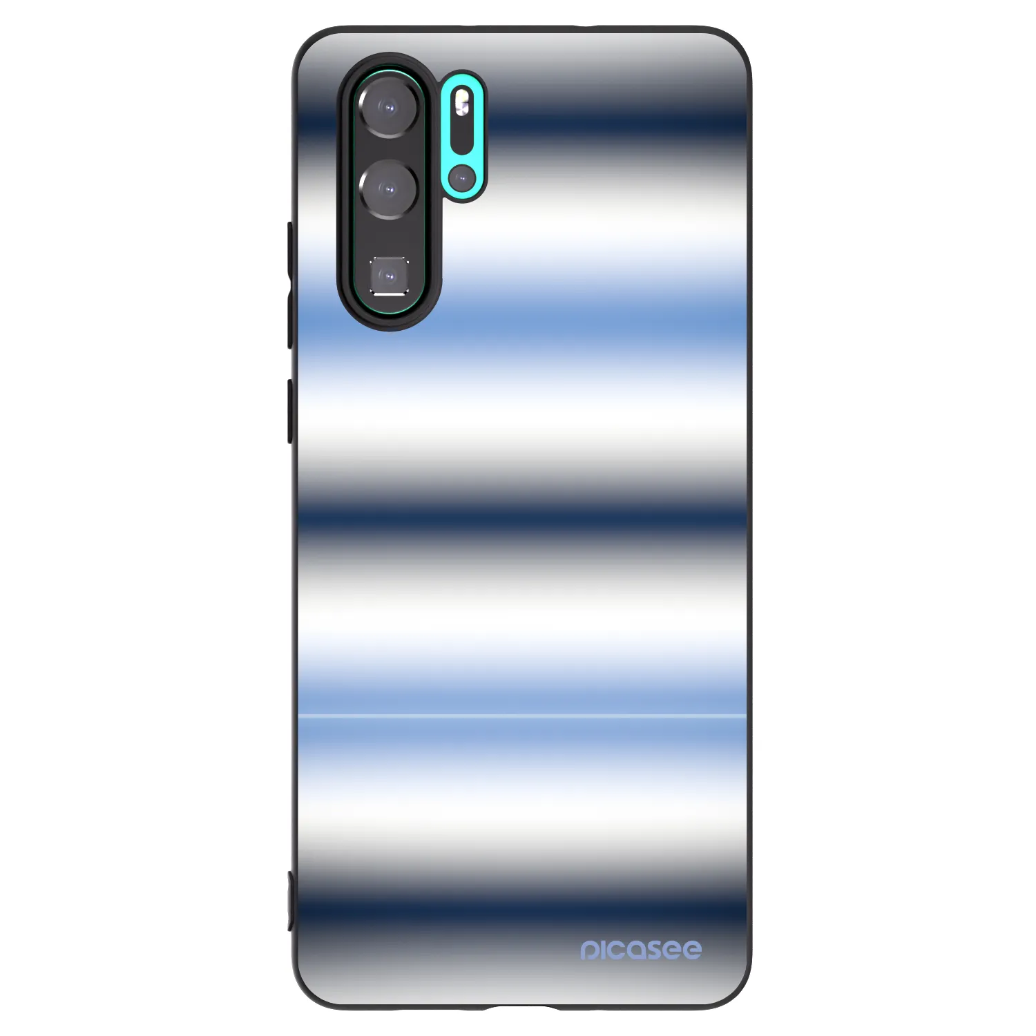 Picasee silikonowe czarne etui na Huawei P30 Pro - Static Lines