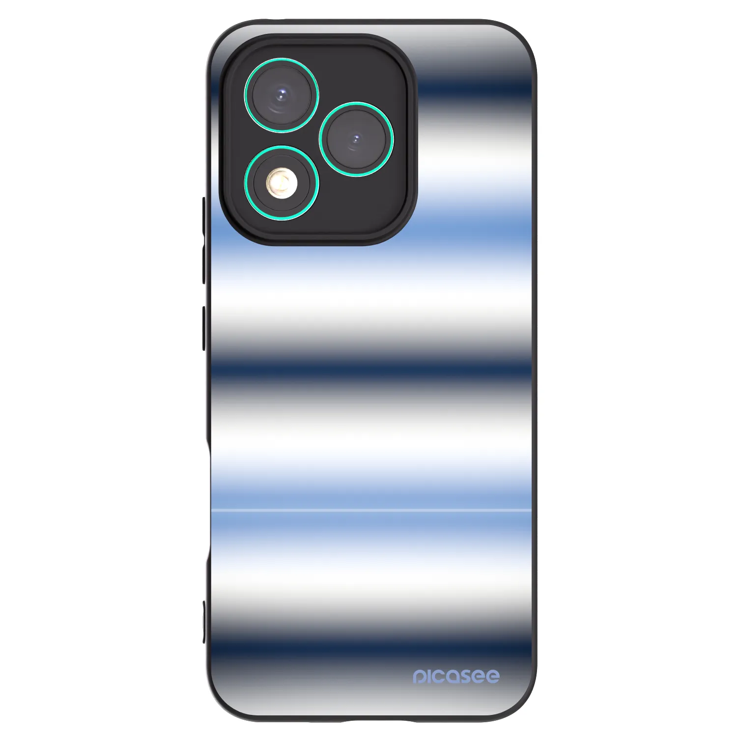 Picasee silikonowe czarne etui na Honor 400 Lite 5G - Static Lines