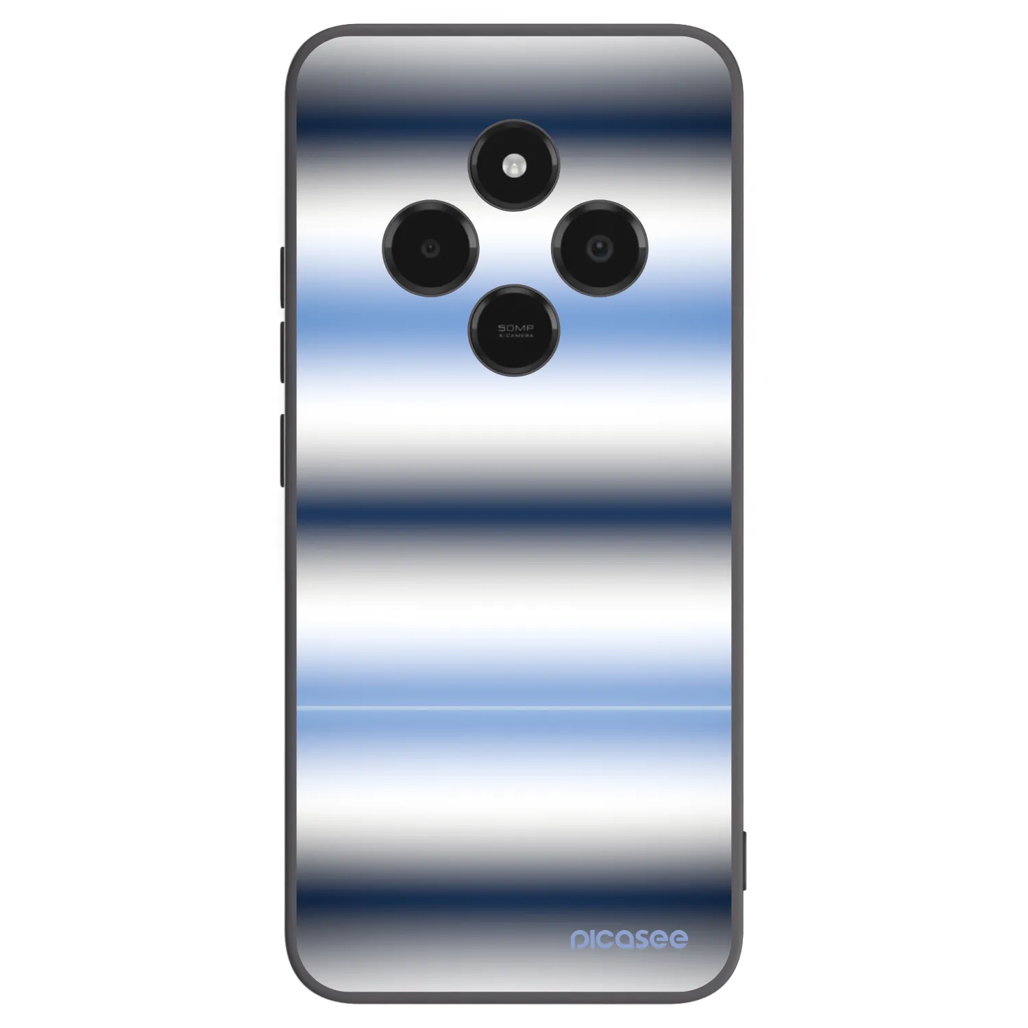 Picasee silikonowe czarne etui na Xiaomi Poco C75 - Static Lines