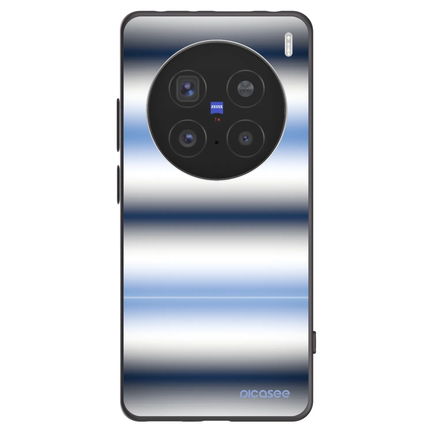 Picasee silikonowe czarne etui na Vivo X200 Pro - Static Lines