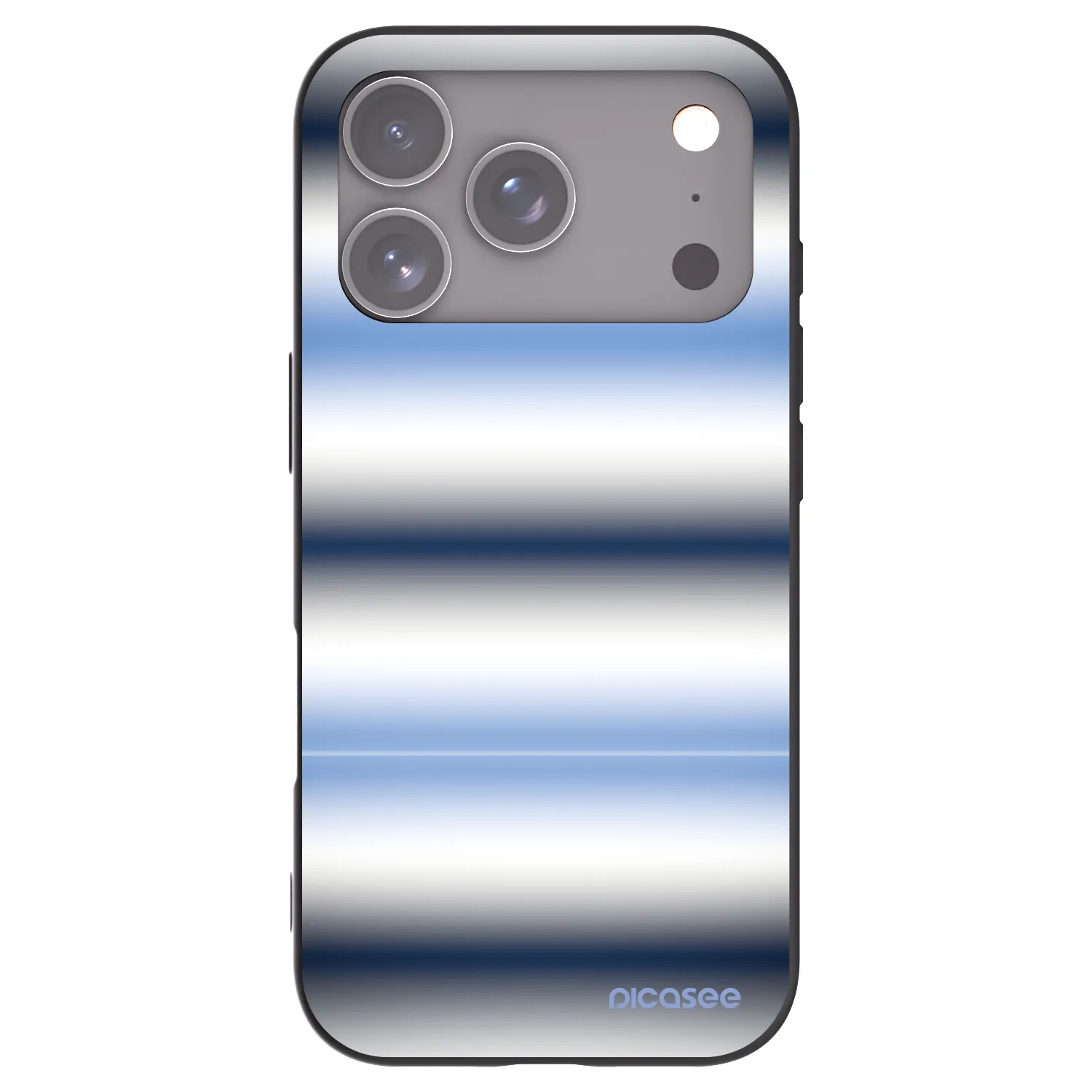 Picasee silikonowe czarne etui na Apple iPhone 17 Pro - Static Lines