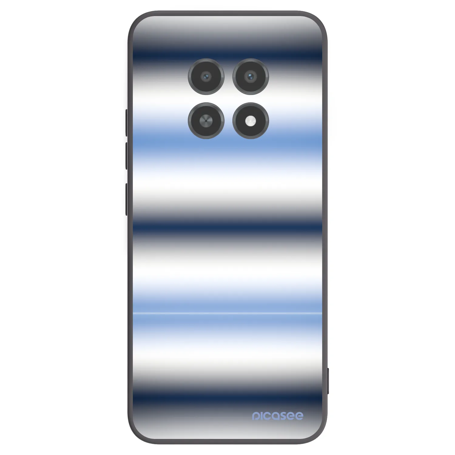 Picasee silikonowe czarne etui na Realme 12X - Static Lines