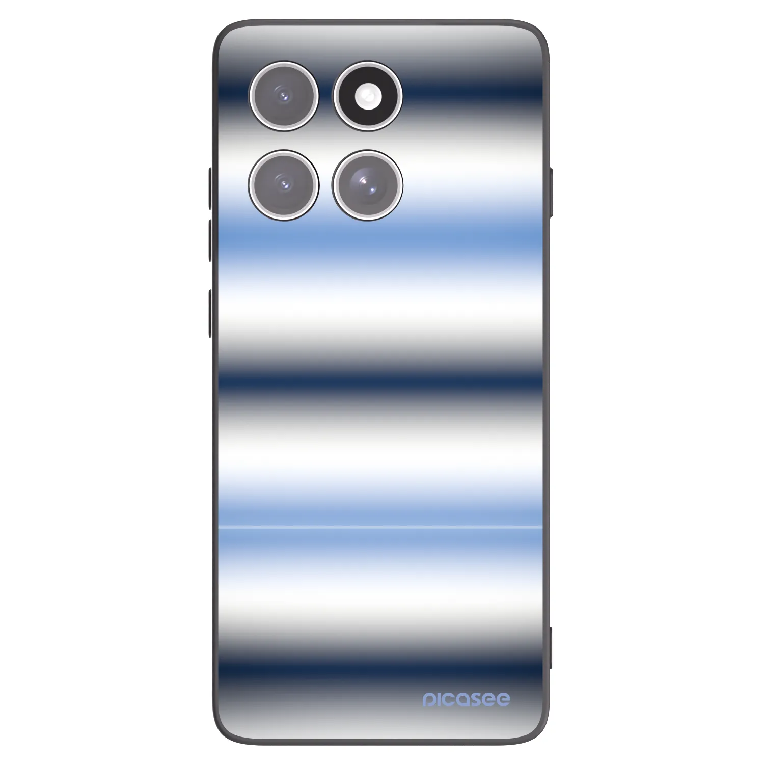 Picasee silikonowe czarne etui na Motorola Edge 60 Pro - Static Lines