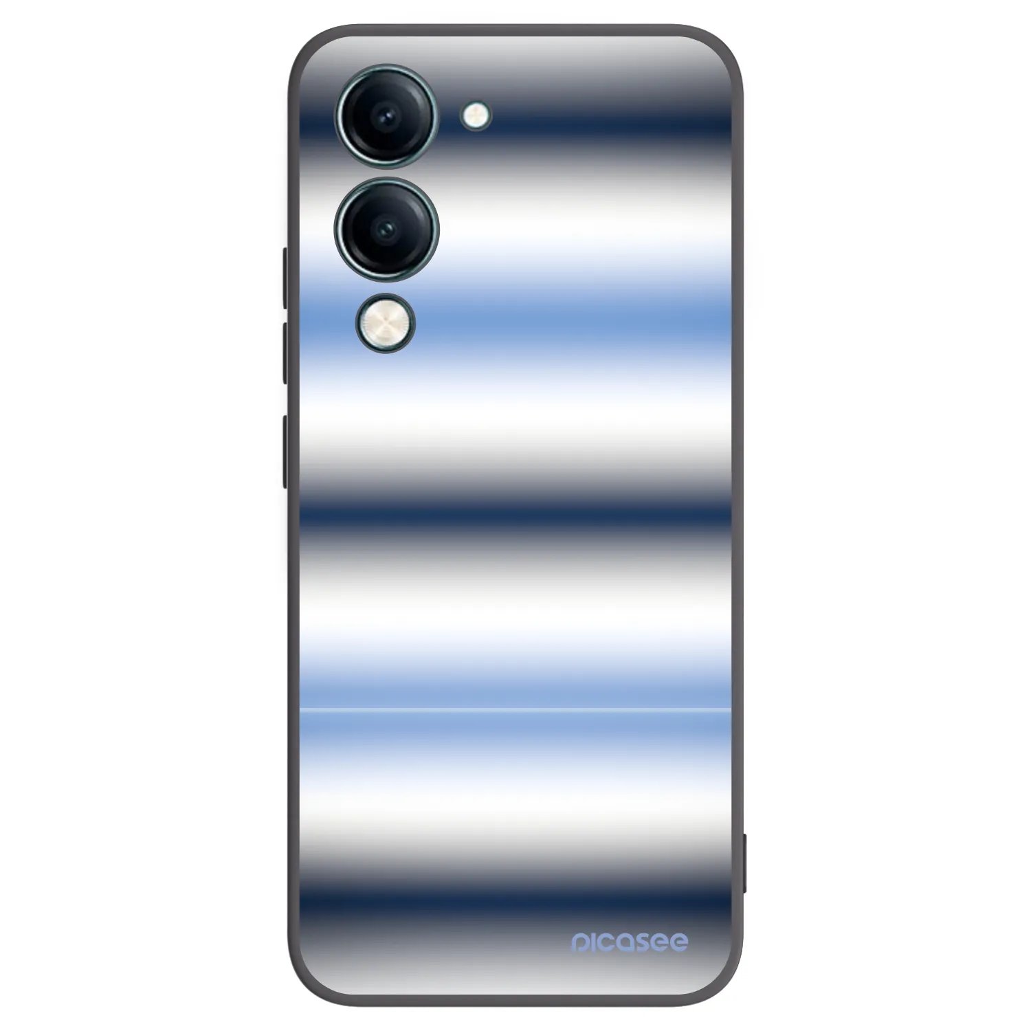 Picasee silikonowe czarne etui na Vivo Y29s 5G - Static Lines