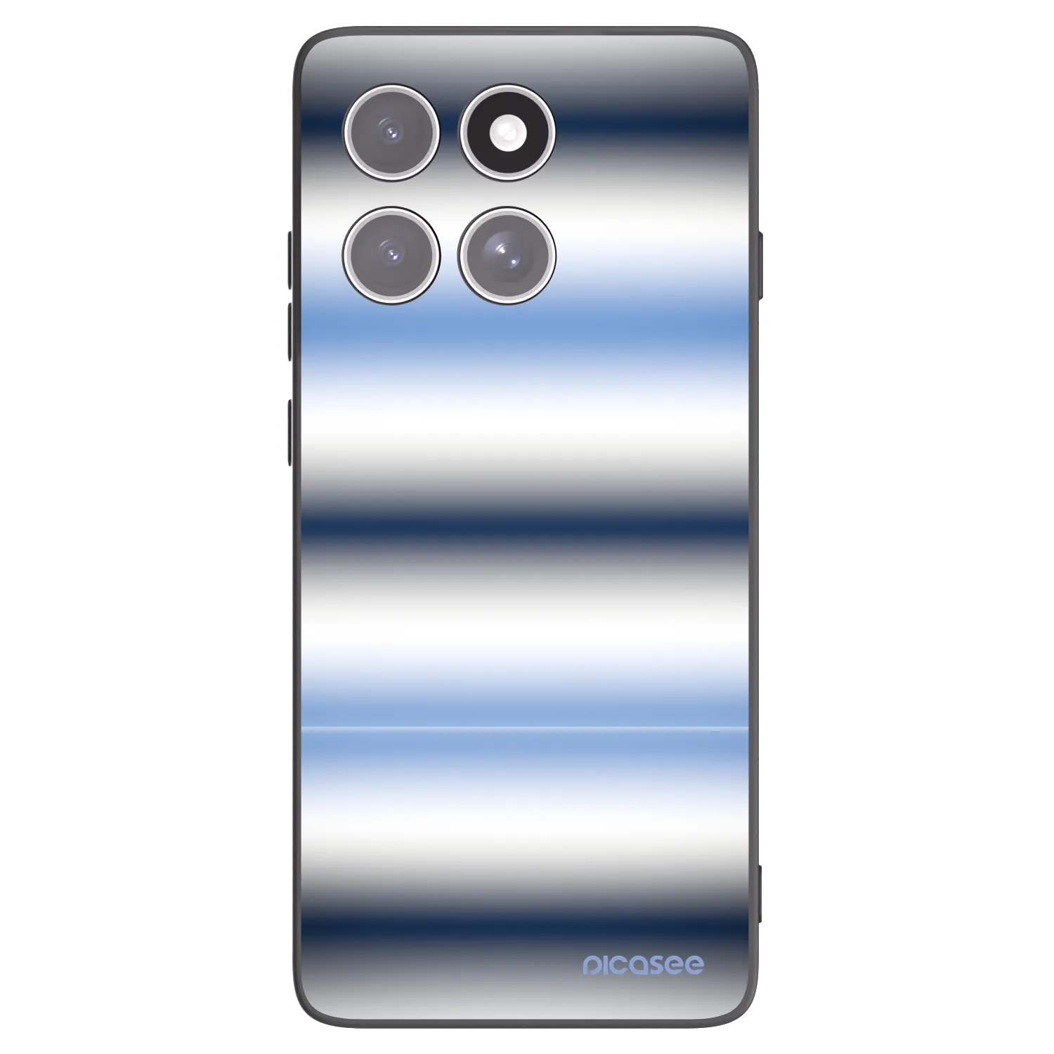 Picasee silikonowe czarne etui na Motorola Edge 60 Fusion - Static Lines